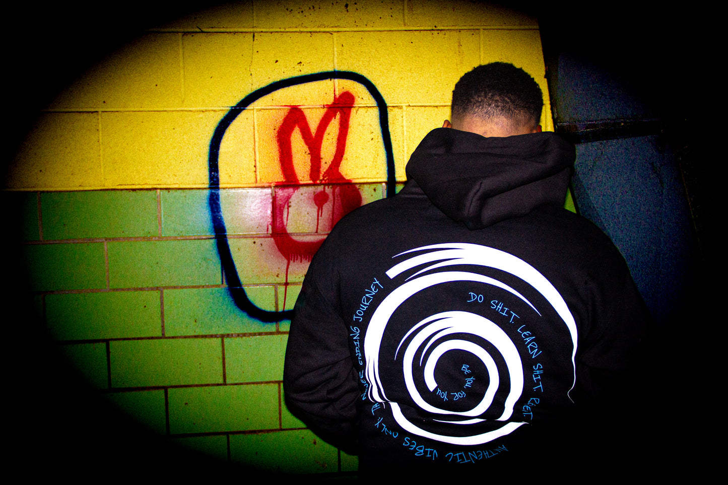 A.V.O Journey Hoodie Black & Baby Blue