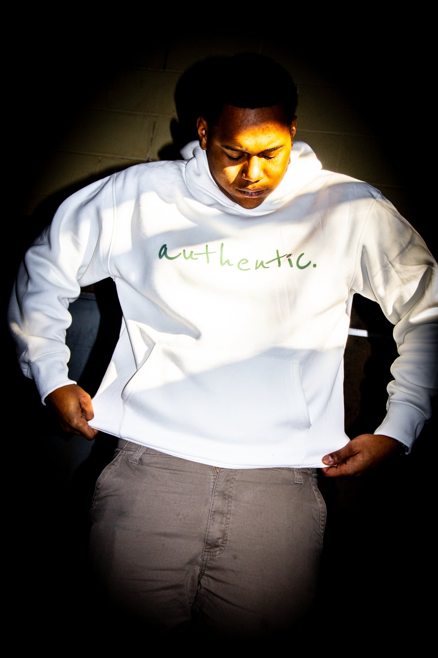 A.V.O Journey Hoodie White & Sage Green